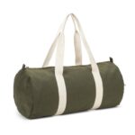 Sac de sport vert avec anses beiges