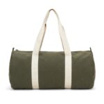 Sac polochon vert avec anses beiges