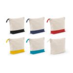 Trousse en toile avec base colorée