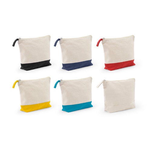 Trousse en toile avec base colorée