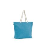 Sac de plage bleu avec anses en corde