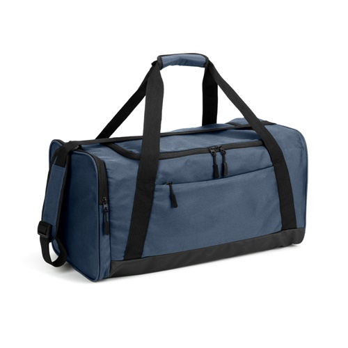 Sac de sport bleu avec bandoulière noire