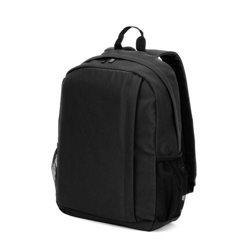 Sac à dos noir avec poches latérales en filet