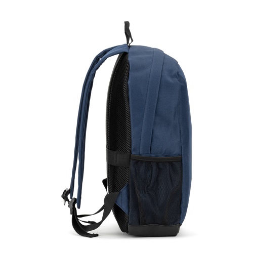 Sac à dos bleu avec poche latérale en filet