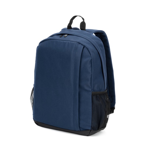 Sac à dos bleu avec poches latérales en maille