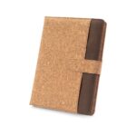 Carnet en liège avec fermeture marron