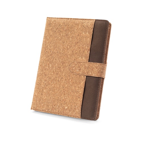 Carnet en liège avec fermeture marron