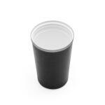Gobelet noir réutilisable en plastique vide
