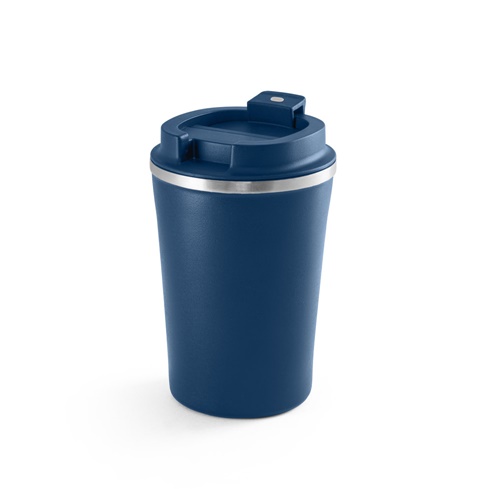 Gobelet isotherme bleu avec couvercle