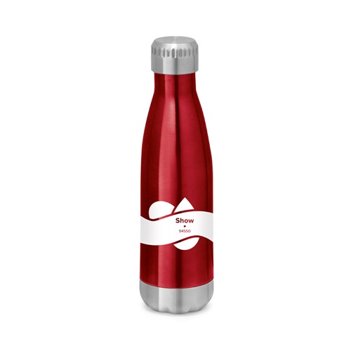 Gourde isotherme rouge en acier inoxydable