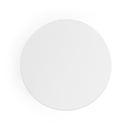 Disque blanc rond sur fond clair