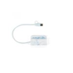 Bloc USB blanc avec câble de connexion