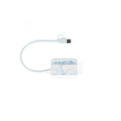 Bloc USB blanc avec câble de connexion