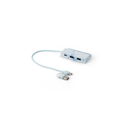 Concentrateur USB bleu avec plusieurs ports