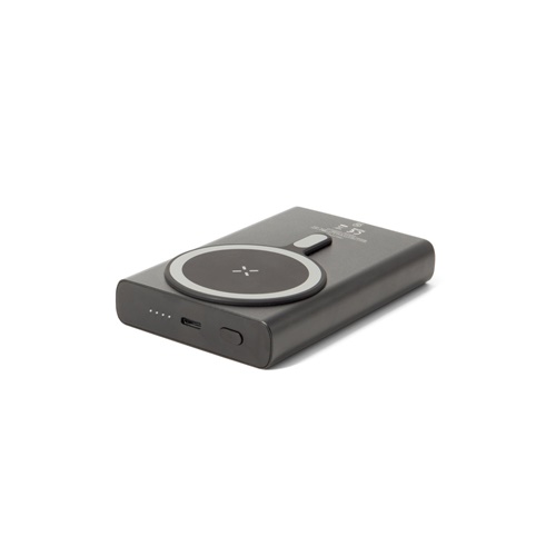 Batterie externe sans fil noire compacte