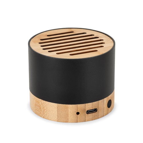 Enceinte Bluetooth portable en bois et métal