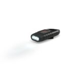 Lampe de poche noire à trois LED allumées
