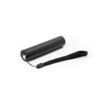 Batterie externe cylindrique noire avec dragonne