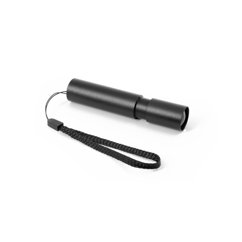 Petite lampe de poche noire avec dragonne