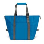 Sac de transport bleu avec poignées grises