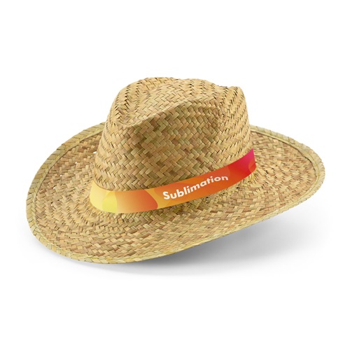 Chapeau de paille avec bande colorée Sublimation