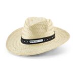 Chapeau de paille avec bande noire décorative