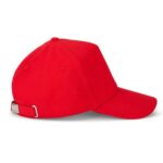 Casquette rouge ajustable vue de côté