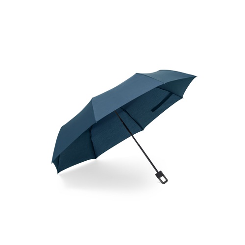 Parapluie pliant bleu foncé ouvert