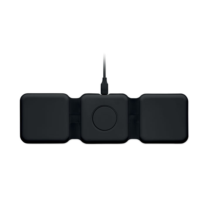Station de charge sans fil noire pliable