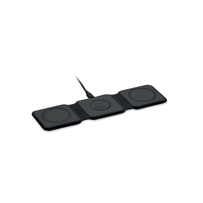 Station de charge sans fil noire pliable