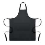 Tablier de cuisine noir avec poches avant