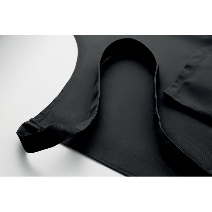 Tablier de cuisine noir en tissu