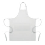Tablier de cuisine blanc avec poches frontales