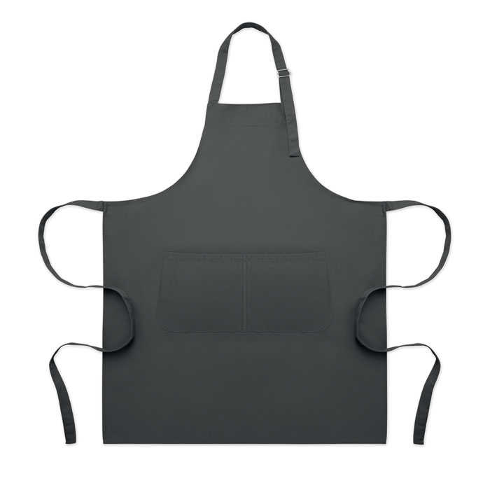 Tablier de cuisine noir avec poches frontales