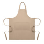 Tablier beige avec grande poche avant