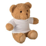 Ourson en peluche brun avec t-shirt blanc