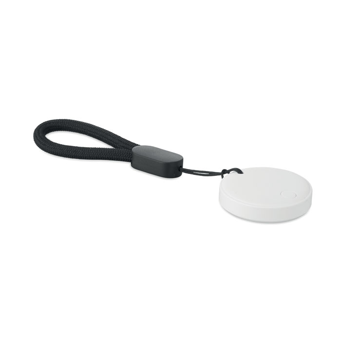Traqueur Bluetooth rond avec cordon noir