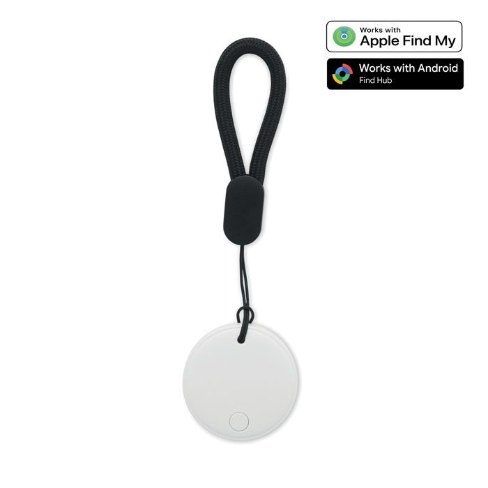 Traqueur Bluetooth rond avec boucle noire