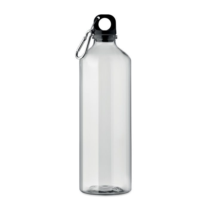 Gourde transparente avec mousqueton métallique
