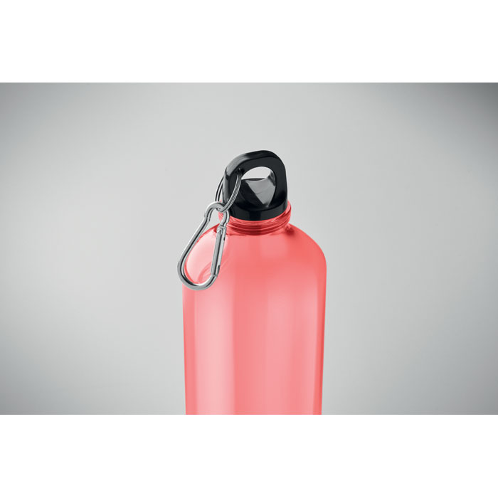 Gourde rose avec mousqueton métallique