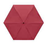 Parapluie rouge ouvert vu de dessus