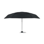 Parapluie noir ouvert sur fond blanc