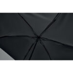Intérieur d’un parapluie noir ouvert