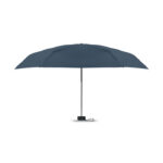 Parapluie bleu marine ouvert sur fond blanc