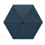Parapluie bleu marine ouvert vu du dessus