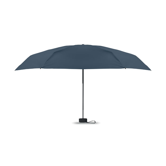 Parapluie bleu marine ouvert sur fond blanc