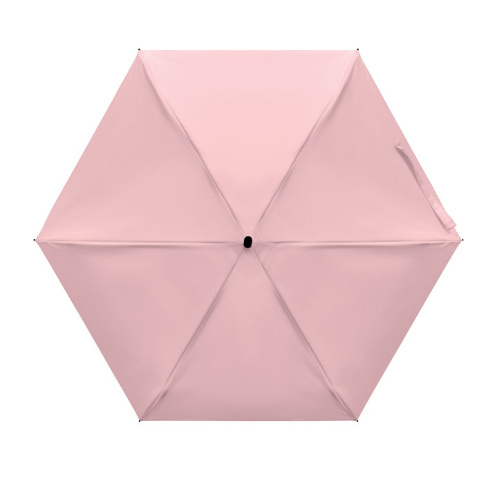Parapluie rose vu de dessus