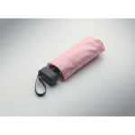 Parapluie pliable rose avec poignée grise