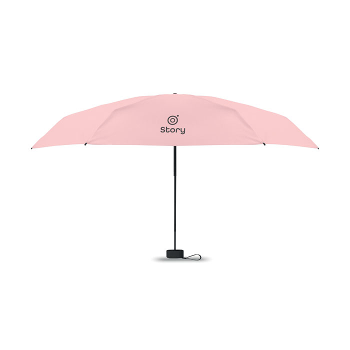 Parapluie pliant rose avec poignée noire