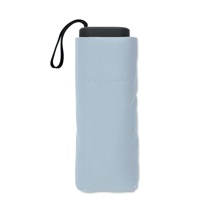 Parapluie pliable bleu clair avec housse